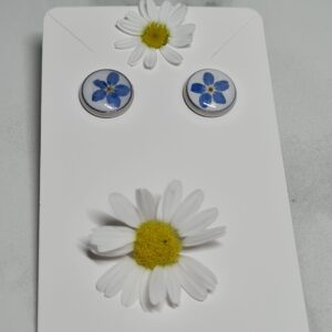 Kolczyki niezapominajki sztyfty