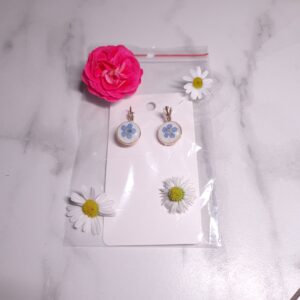 Kolczyki niezapominajki angielskie