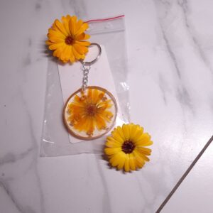 Breloczek Nagietek & złoto