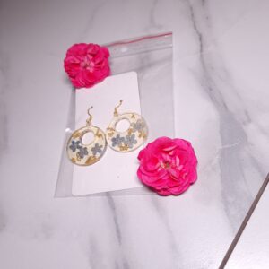 Kolczyki niezapominajki bombki