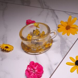 Filiżanka ze spodeczkiem Bratek & jaskier 