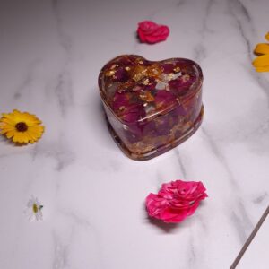 Szkatułka Róża nagietek & złoto