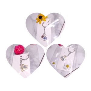 Breloczek serce niezapominajkami