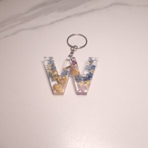 Breloczek niezapominajka goździk & złoto