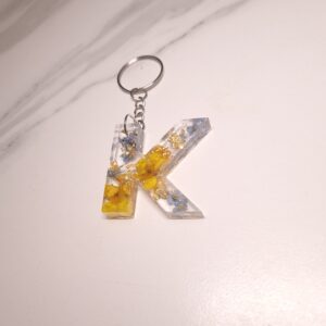 Breloczek jaskier niezapominajka & złoto