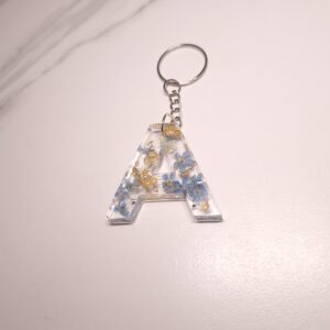 Breloczek literka Niezapominajka & złoto