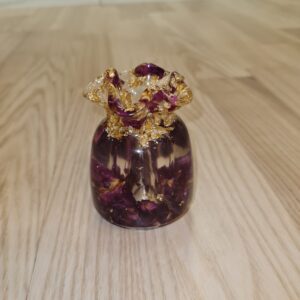 Wazonik róża & złoto