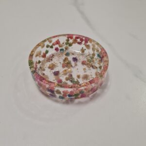 Miseczka kolorowa gipsówka & złoto