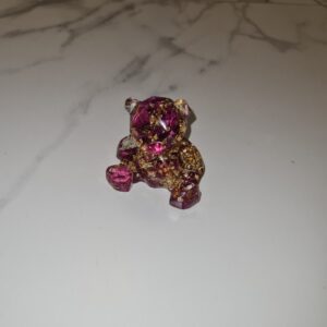 Miś róża & złoto